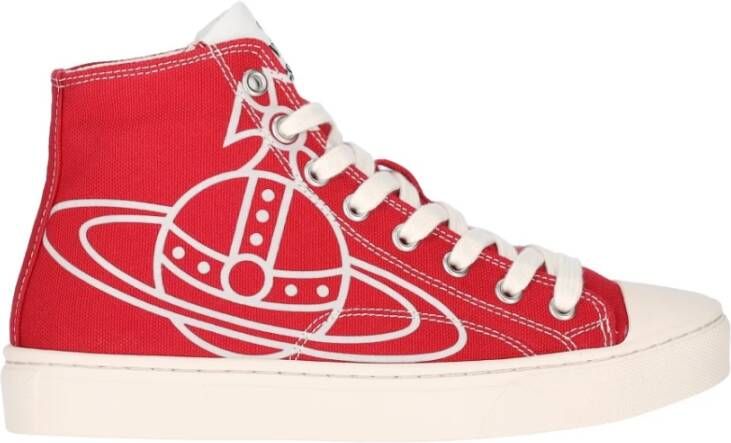 Vivienne Westwood Rode Plimsoll Sneakers met Bedrukt Logo Red Dames
