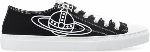 Vivienne Westwood Witte en zwarte plimsoll lage sneakers White