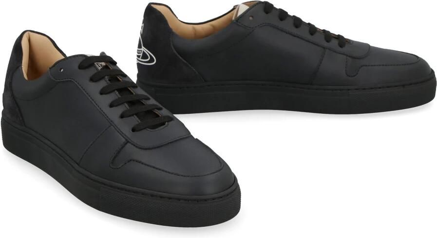Vivienne Westwood Lage leren sneakers met suède inzetstukken