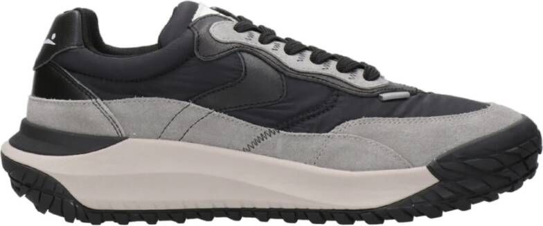 Voile Blanche Antraciet Sneakers met Leren Details