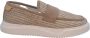 Voile Blanche Beige Suède Mocassins - Thumbnail 1