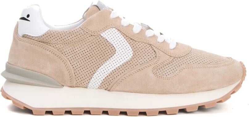 Voile Blanche Beige Suède Sneakers
