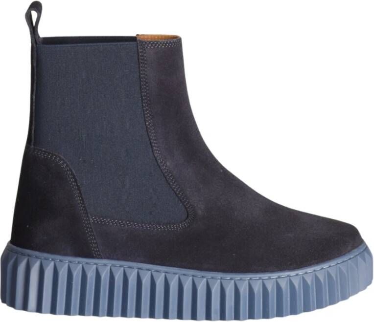 Voile blanche Suede ankle boots Beth Blue Dames