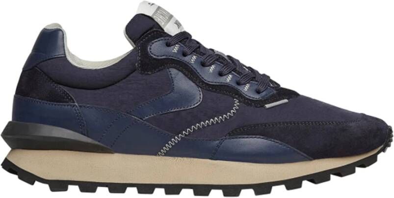 Voile blanche Leather and fabric sneakers Qwark Hype MAN Blue Heren