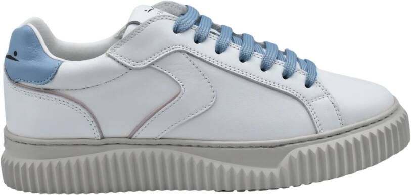 Voile blanche Blauwe Veterschoenen voor Dames White Dames