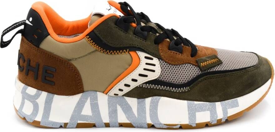 Voile blanche Groene Sneakers van Suède en Technische Stof Groen Heren - Foto 4