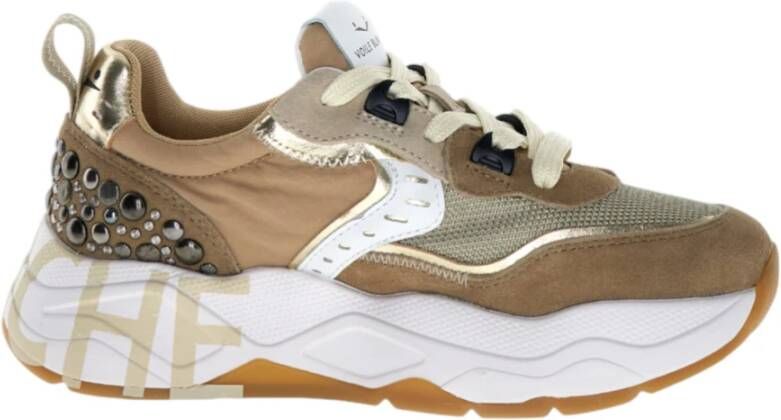 Voile Blanche Bruine Suède Studs Sneakers - Foto 2