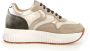 Voile blanche Crème Sneakers met Contrasterend Ontwerp Beige Dames - Thumbnail 1