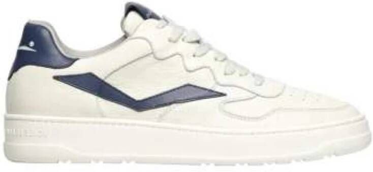 Voile blanche Dust-Navy Leren Sneakers voor Heren White Heren