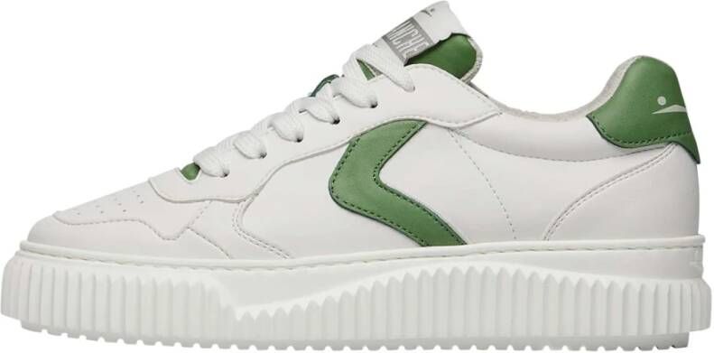 Voile blanche Faux leather sneakers Hybro 03 Woman Green Dames