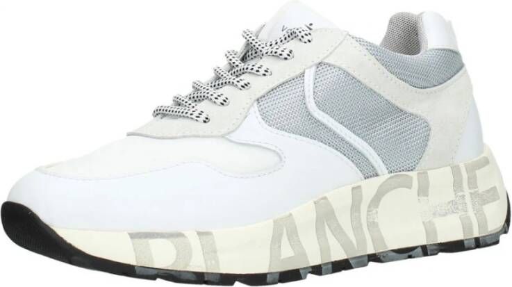 Voile blanche Casual Witte Leren Sneakers met 4cm Rubberen Zool White Dames