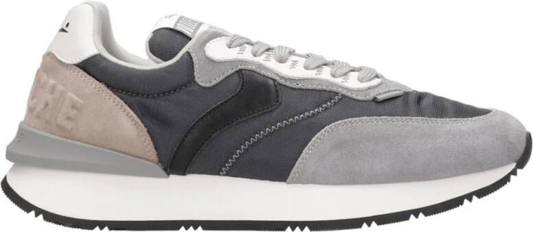 Voile Blanche Grijze Sneakers met Contraststiksels