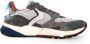 Voile blanche Grijze Sneakers Sportief Ontwerp Leren Inzetstukken Multicolor Heren - Thumbnail 7