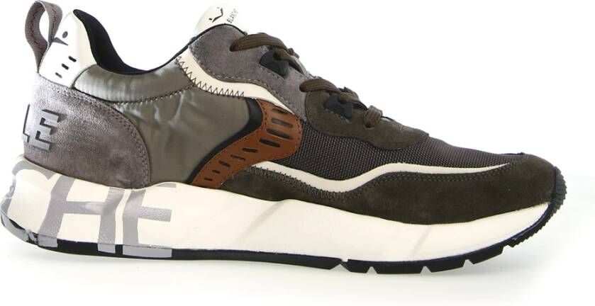 Voile blanche Suède Sneakers met Lichtgewicht Rubberen Zool Multicolor Heren