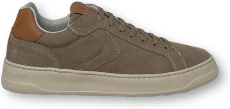 Voile blanche Bruine Leren Sneakers Layton Stijl Brown Heren