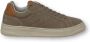 Voile blanche Bruine Leren Sneakers Layton Stijl Brown Heren - Thumbnail 1