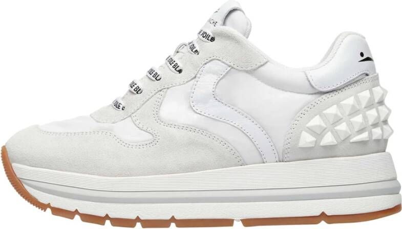 Voile blanche Leather and fabric sneakers Maran S White Dames