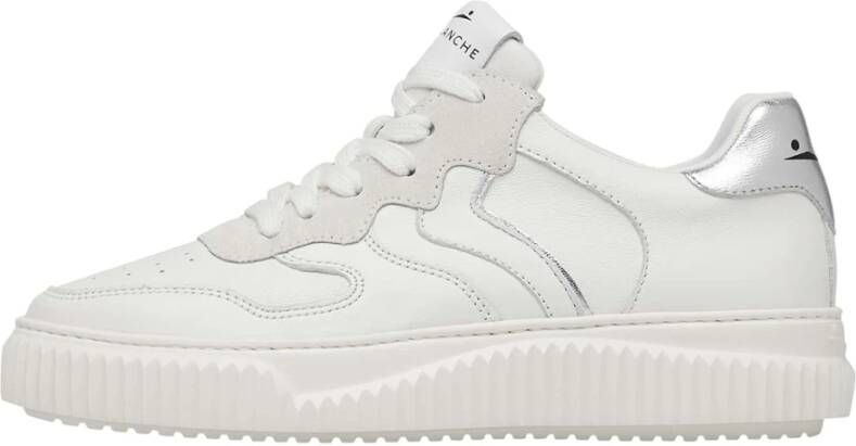 Voile blanche Leather and suede sneakers Laura White Dames