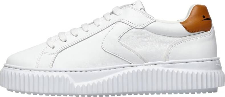 Voile blanche Lipari Calf White-Tobacco Sneakers Wit Dames