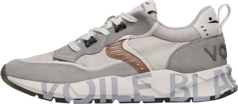 Voile Blanche Leren en Nylon Sneakers