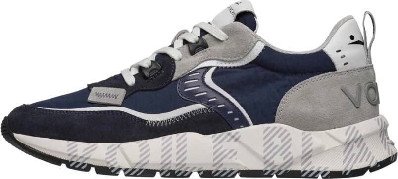 Voile Blanche Leren en Nylon Sneakers