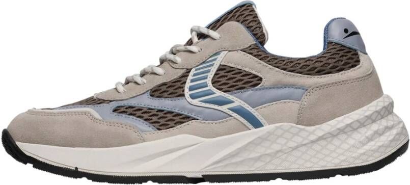 Voile Blanche Leren en Nylon Sneakers
