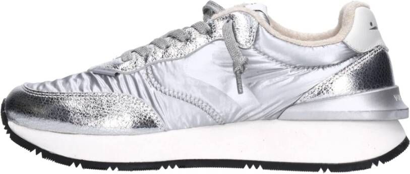Voile Blanche Leren en stoffen sneakers
