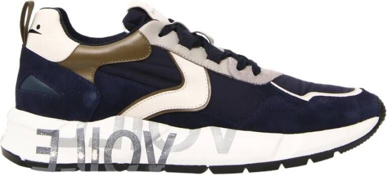 Voile Blanche Leren en Stoffen Sportieve Sneaker