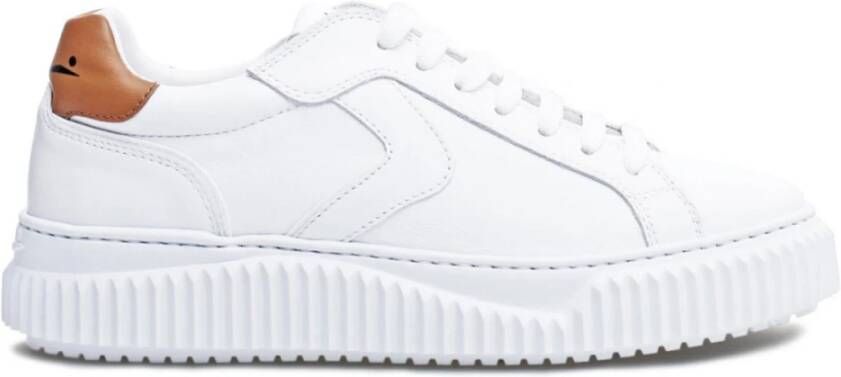 Voile blanche Lipari Calf White-Tobacco Sneakers Wit Dames