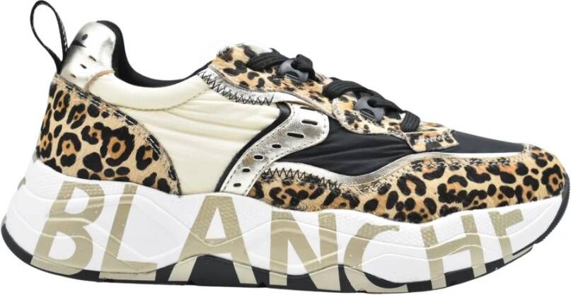 Voile Blanche Luipaard Veterschoenen voor Vrouwen
