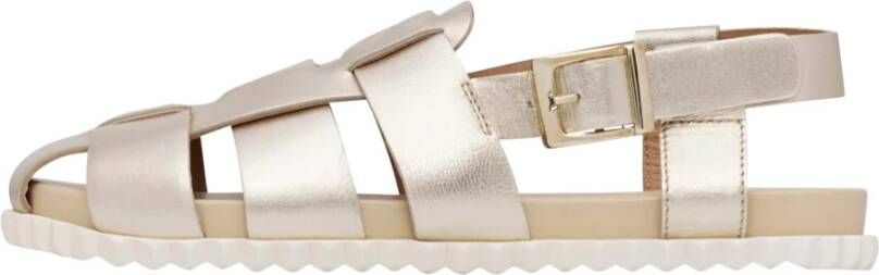 Voile Blanche Platinum Flat Sandals