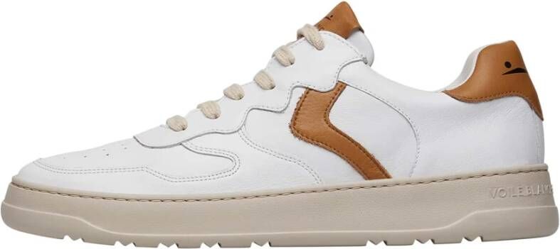 Voile blanche Retro Leren Sneakers Brown Heren