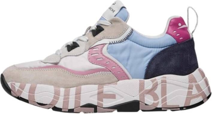 Voile blanche Roze Blauw Beige Platform Sneakers Multicolor Dames