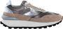 Voile blanche Leather and fabric sneakers Qwark Hype Woman Gray Dames - Thumbnail 7