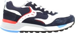 Voile blanche Blauwe Sneakers met Leren en Stoffen Voering Blauw Heren