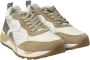 Voile blanche Leren en stoffen sneakers voor heren Beige Heren - Thumbnail 9