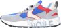 Voile blanche Leren en stoffen sneakers voor heren Grijs Heren - Thumbnail 6