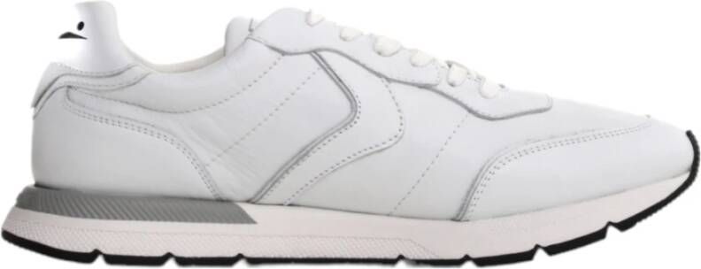 Voile blanche Vintage-geïnspireerde leren sneakers Storm 015 MAN White Heren