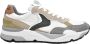 Voile blanche Sportieve lage sneakers in grijs wit en beige Wit Heren - Thumbnail 1