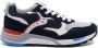 Voile blanche Blauwe Sneakers met Leren en Stoffen Voering Blauw Heren - Thumbnail 1
