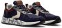 Voile blanche Sportschoenen Navy Burgundy Leer Stof 4 cm Hak Blauw Heren - Thumbnail 1