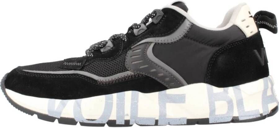 Voile blanche Suede and fabric sneakers Club01. Black Heren