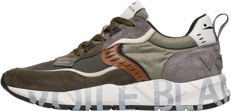 Voile blanche Suède Sneakers met Lichtgewicht Rubberen Zool Multicolor Heren