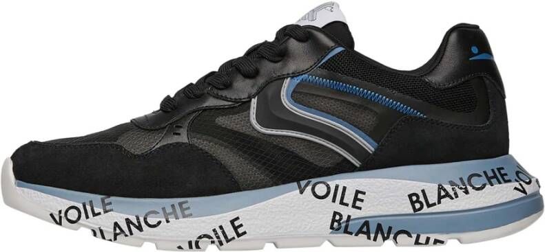 Voile blanche Suede and fabric sneakers Shine. Black Heren