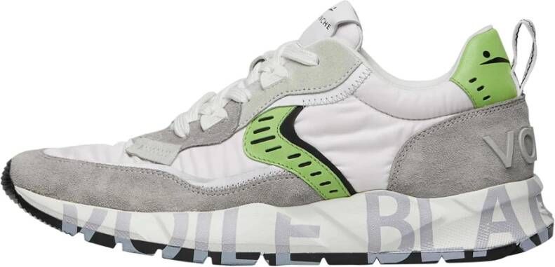 Voile blanche Suede and technical fabric sneakers Club01. White Heren