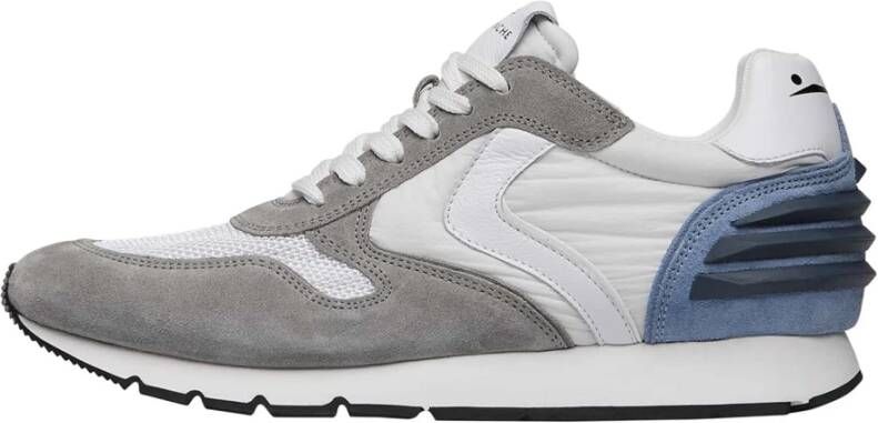 Voile blanche Suede and technical fabric sneakers Liam Power Gray Heren