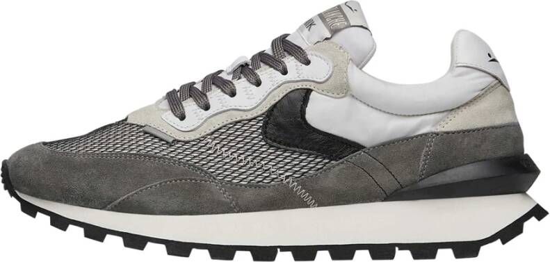 Voile blanche Suede and technical fabric sneakers Qwark Hype MAN Gray Heren