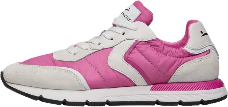 Voile blanche Suede and technical fabric sneakers Storm 015 Flex Woman Pink Dames