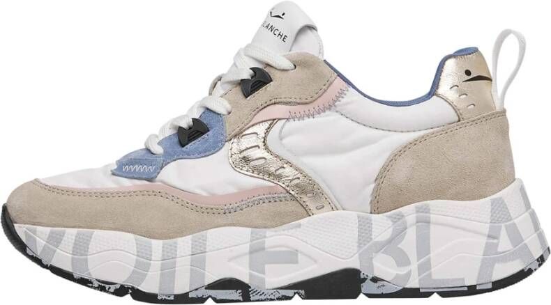 Voile blanche Beige City Chic Sneakers met Patentdetails Multicolor Dames