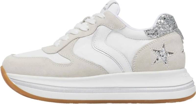 Voile Blanche Suède en Technische Stoffen Sneakers